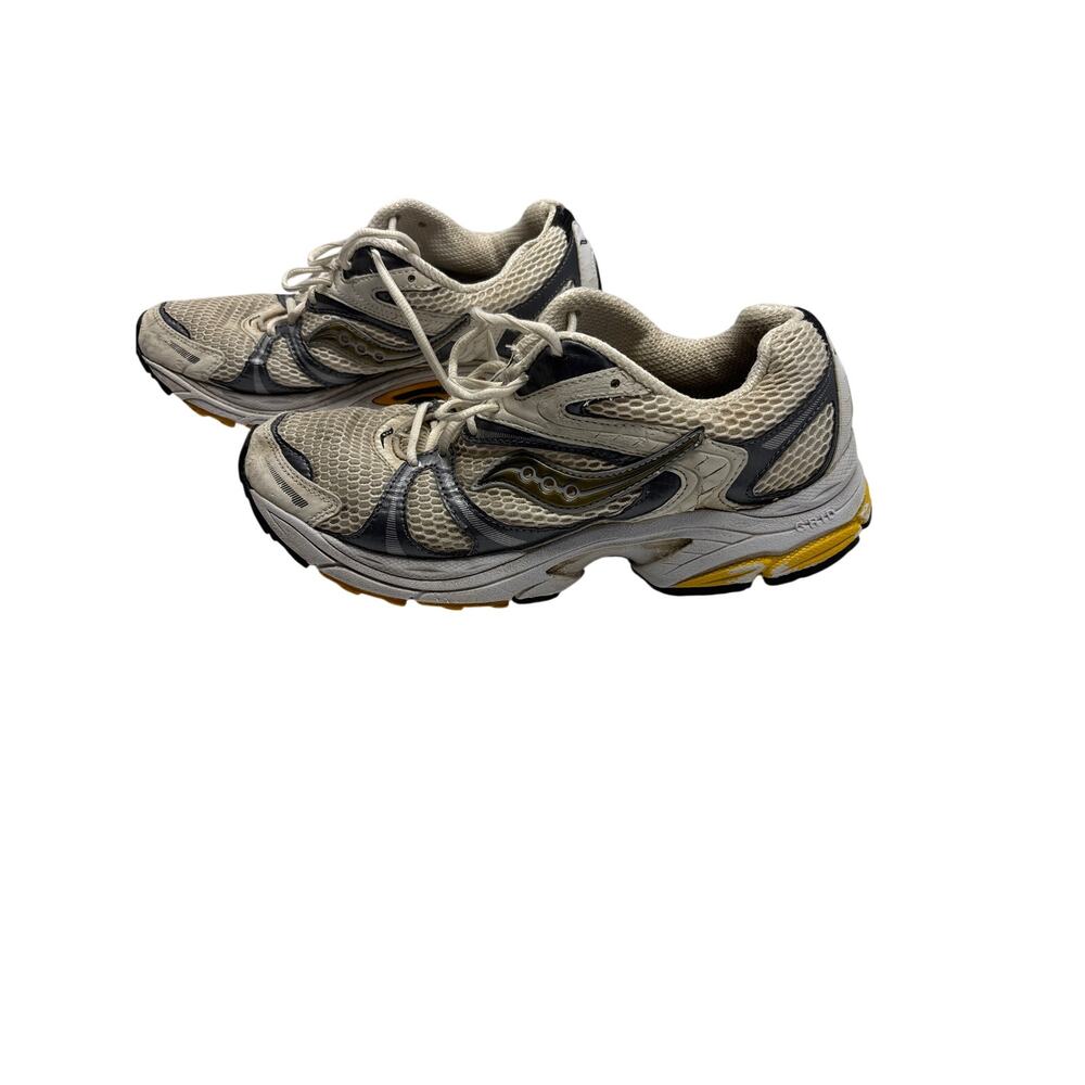 Saucony Grid Stabil 5 Men’s Running Shoes Size 9.5 Gray Yellow Retro Athletic